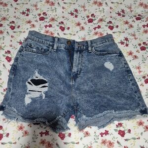 SO Blue Distressed Jean Shorts